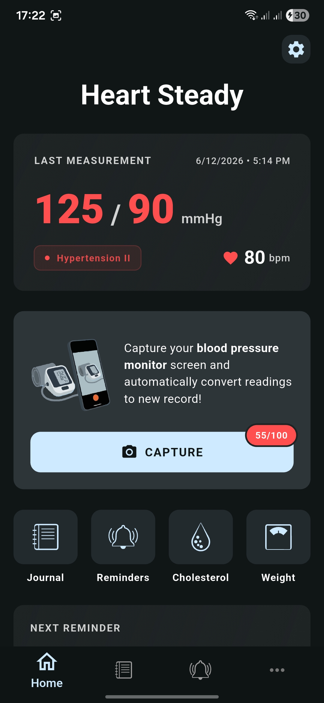 Heart Steady App Screenshot